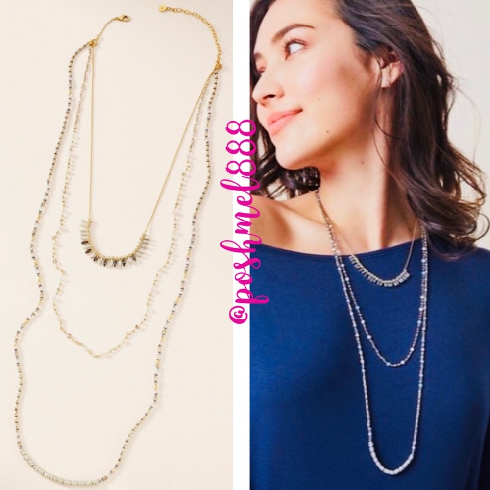 Stella & Dot | Mixed Metal [V] 3-in-1 Keely Layering Necklace